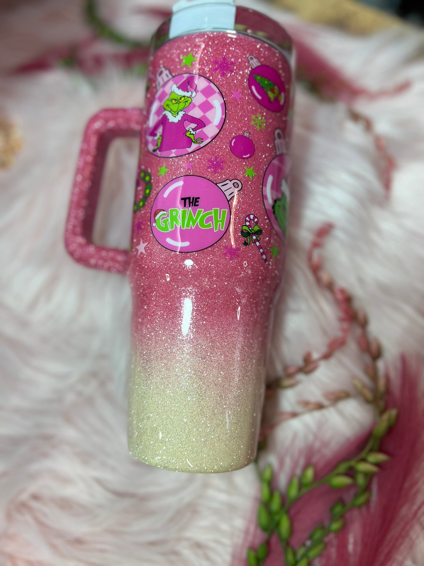 Green man pink 30oz w/handle