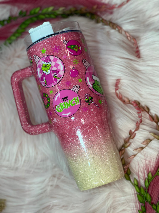 Green man pink 30oz w/handle