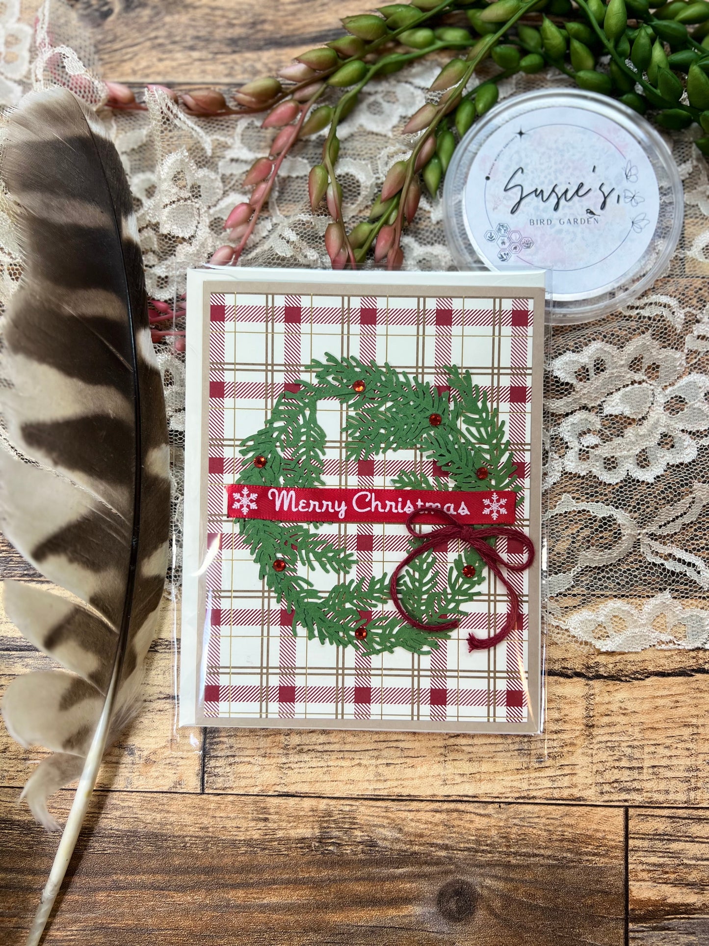 Merry Christmas Wreath Card