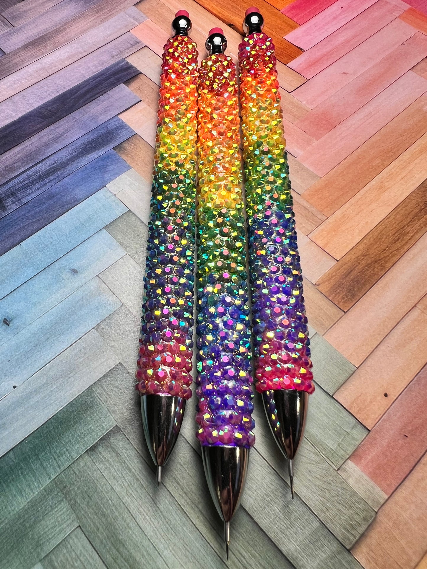 Rhinestone Rainbow Weeding Pin Pen