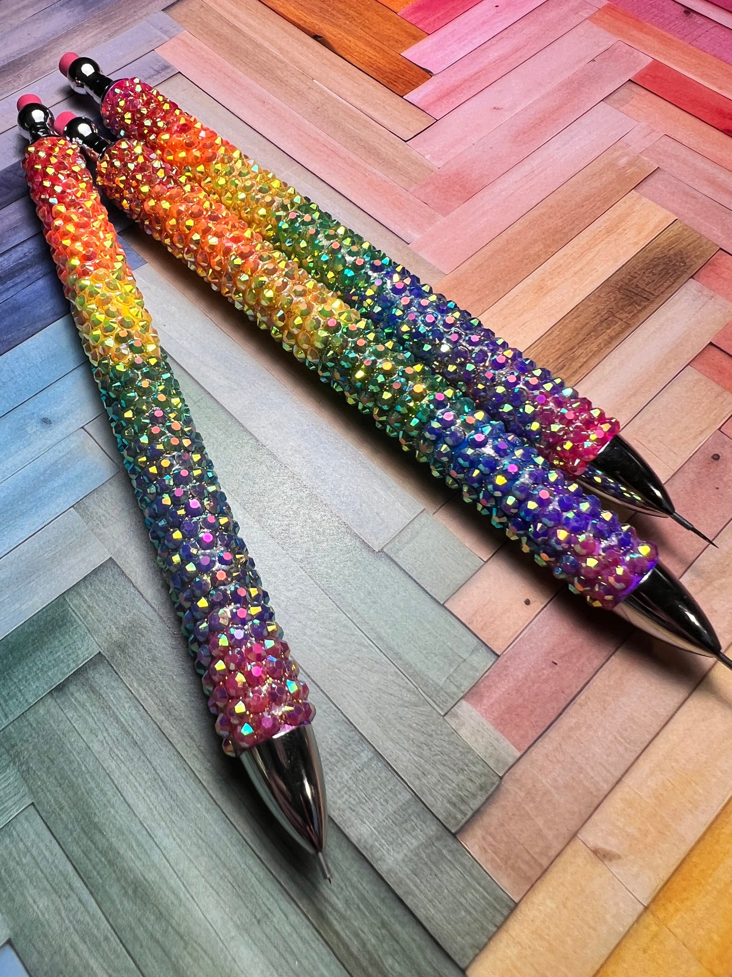 Rhinestone Rainbow Weeding Pin Pen